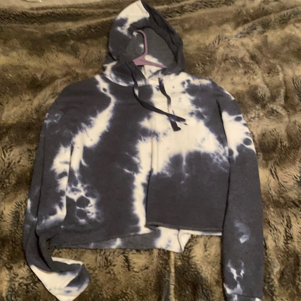 Tie-dye  crop hoodie